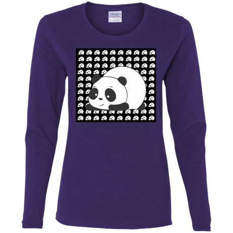 T-Shirts Purple / S Panda Women's Long Sleeve T-Shirt