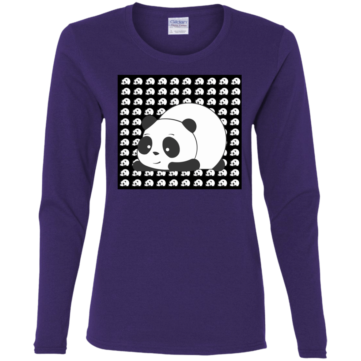 T-Shirts Purple / S Panda Women's Long Sleeve T-Shirt