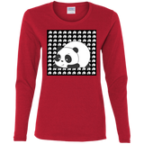 T-Shirts Red / S Panda Women's Long Sleeve T-Shirt
