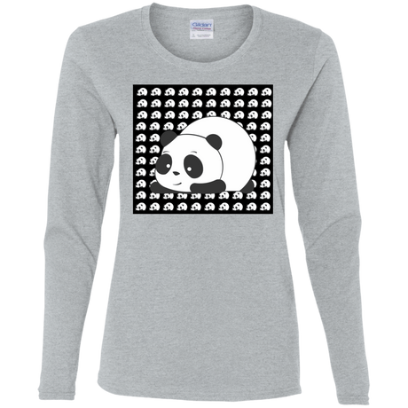 T-Shirts Sport Grey / S Panda Women's Long Sleeve T-Shirt
