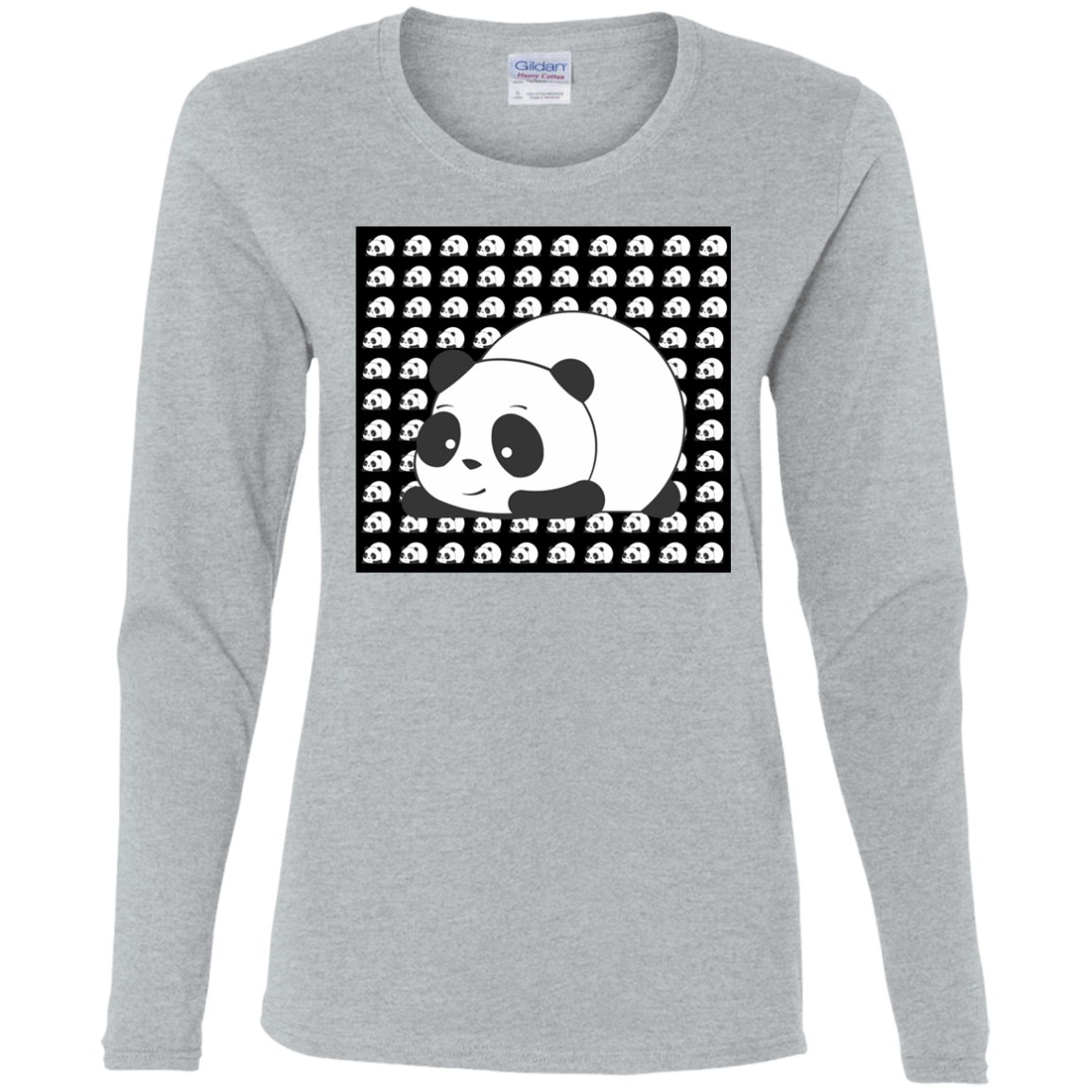 T-Shirts Sport Grey / S Panda Women's Long Sleeve T-Shirt