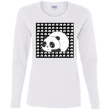 T-Shirts White / S Panda Women's Long Sleeve T-Shirt