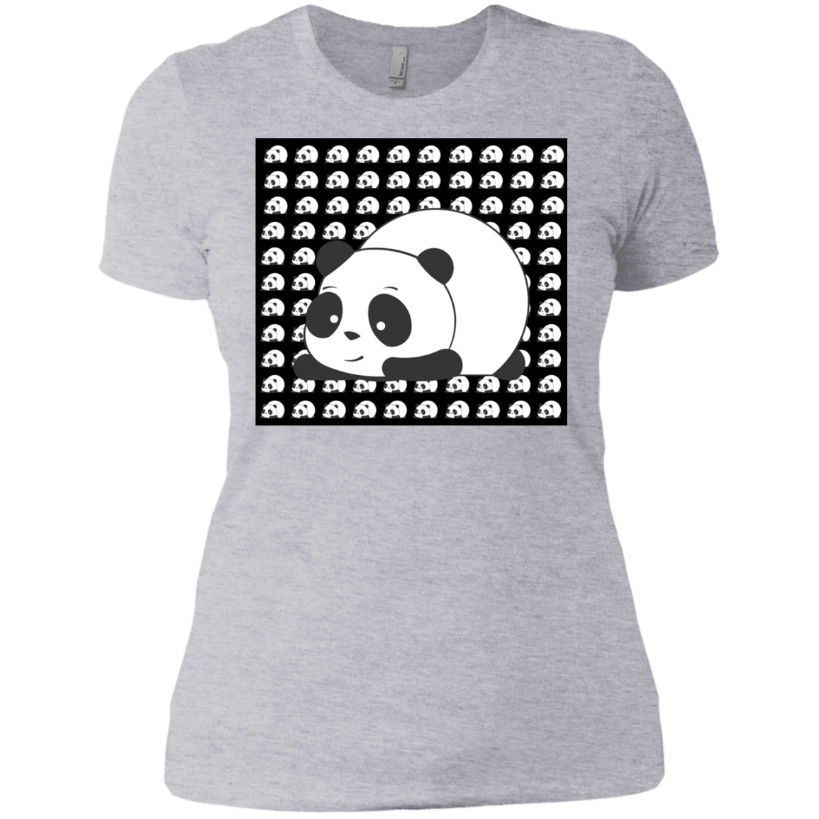T-Shirts Heather Grey / X-Small Panda Women's Premium T-Shirt