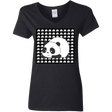 T-Shirts Black / S Panda Women's V-Neck T-Shirt