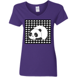 T-Shirts Purple / S Panda Women's V-Neck T-Shirt