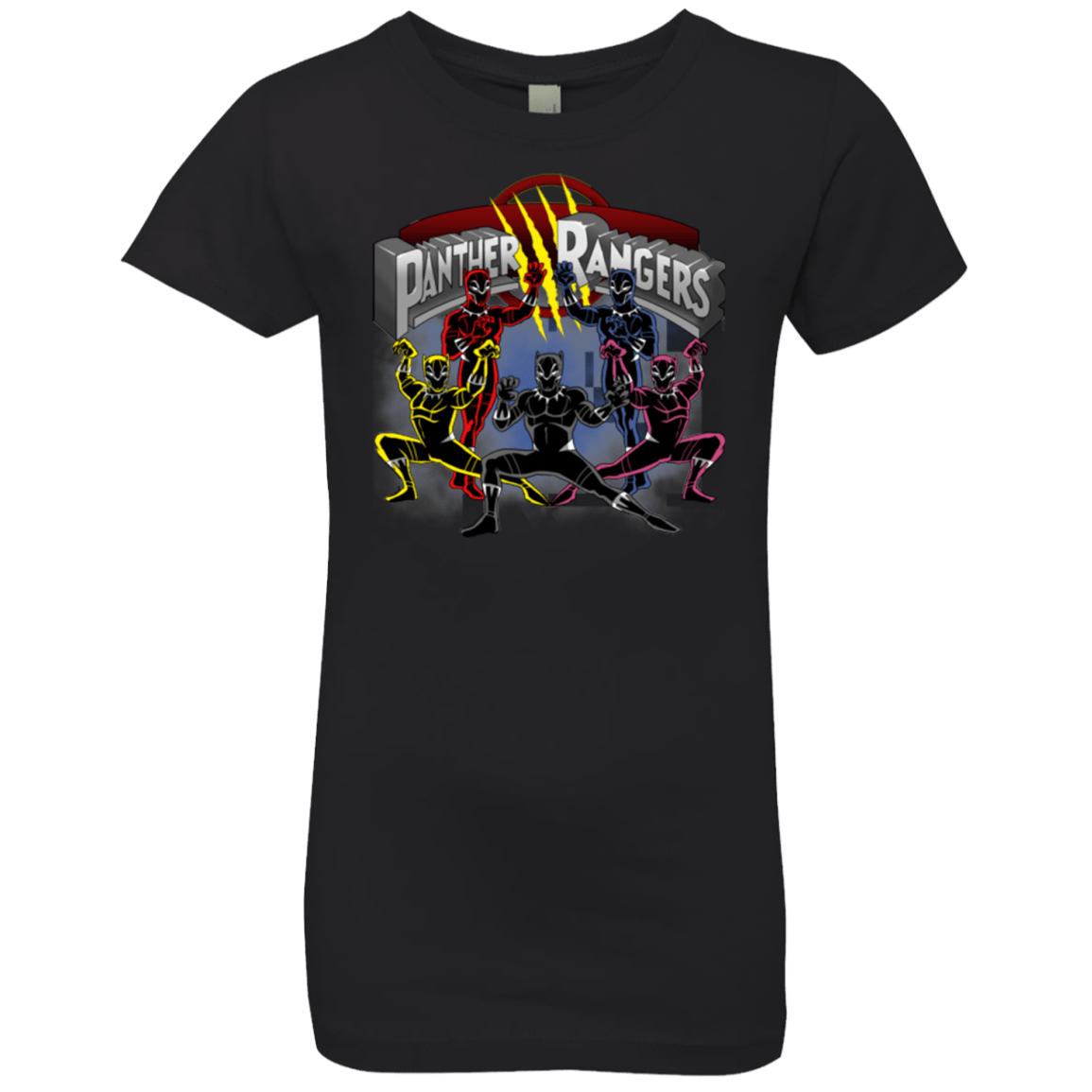 T-Shirts Black / YXS Panther Rangers Girls Premium T-Shirt