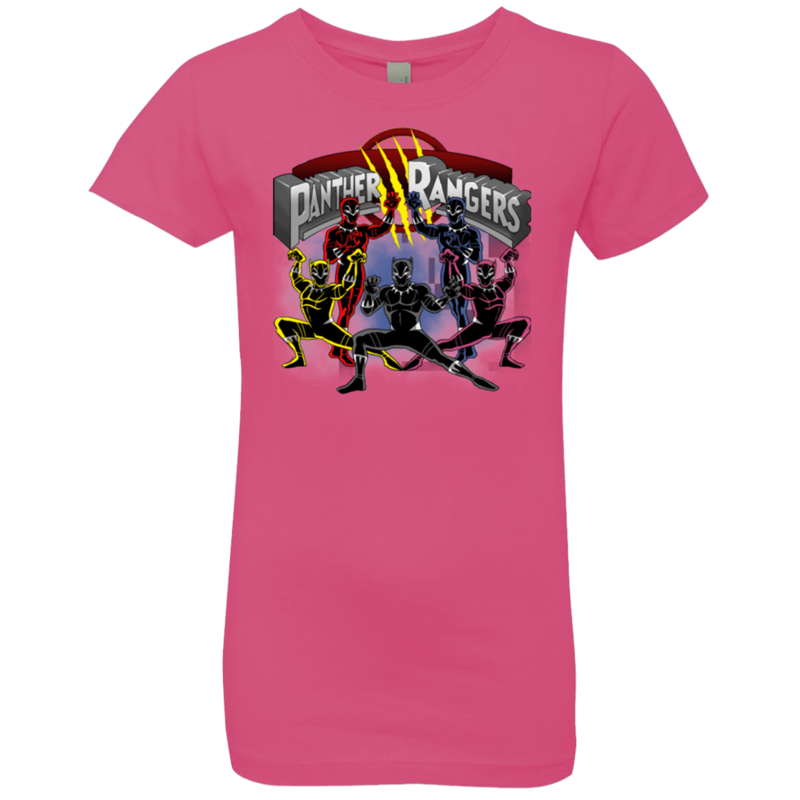 T-Shirts Hot Pink / YXS Panther Rangers Girls Premium T-Shirt