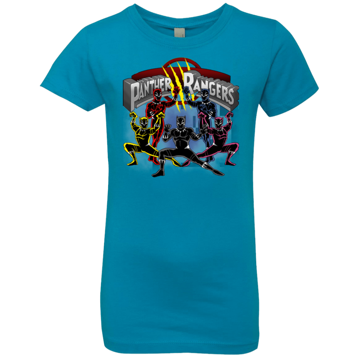T-Shirts Turquoise / YXS Panther Rangers Girls Premium T-Shirt