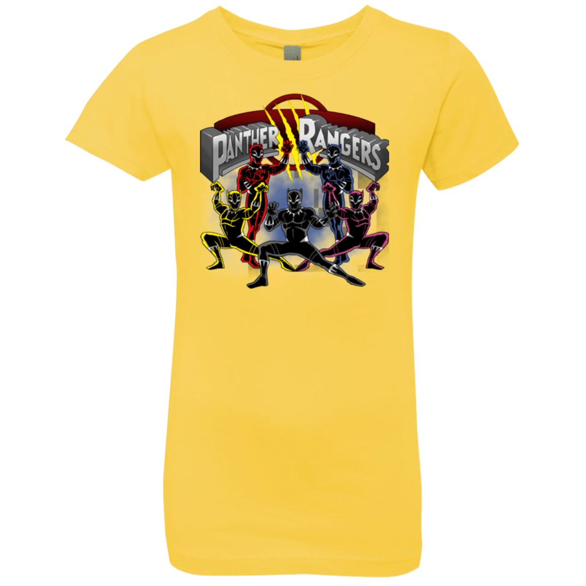 T-Shirts Vibrant Yellow / YXS Panther Rangers Girls Premium T-Shirt