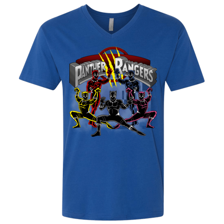 T-Shirts Royal / X-Small Panther Rangers Men's Premium V-Neck