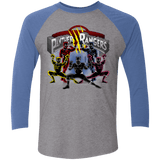 T-Shirts Premium Heather/Vintage Royal / X-Small Panther Rangers Men's Triblend 3/4 Sleeve