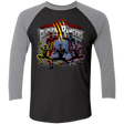 T-Shirts Vintage Black/Premium Heather / X-Small Panther Rangers Men's Triblend 3/4 Sleeve