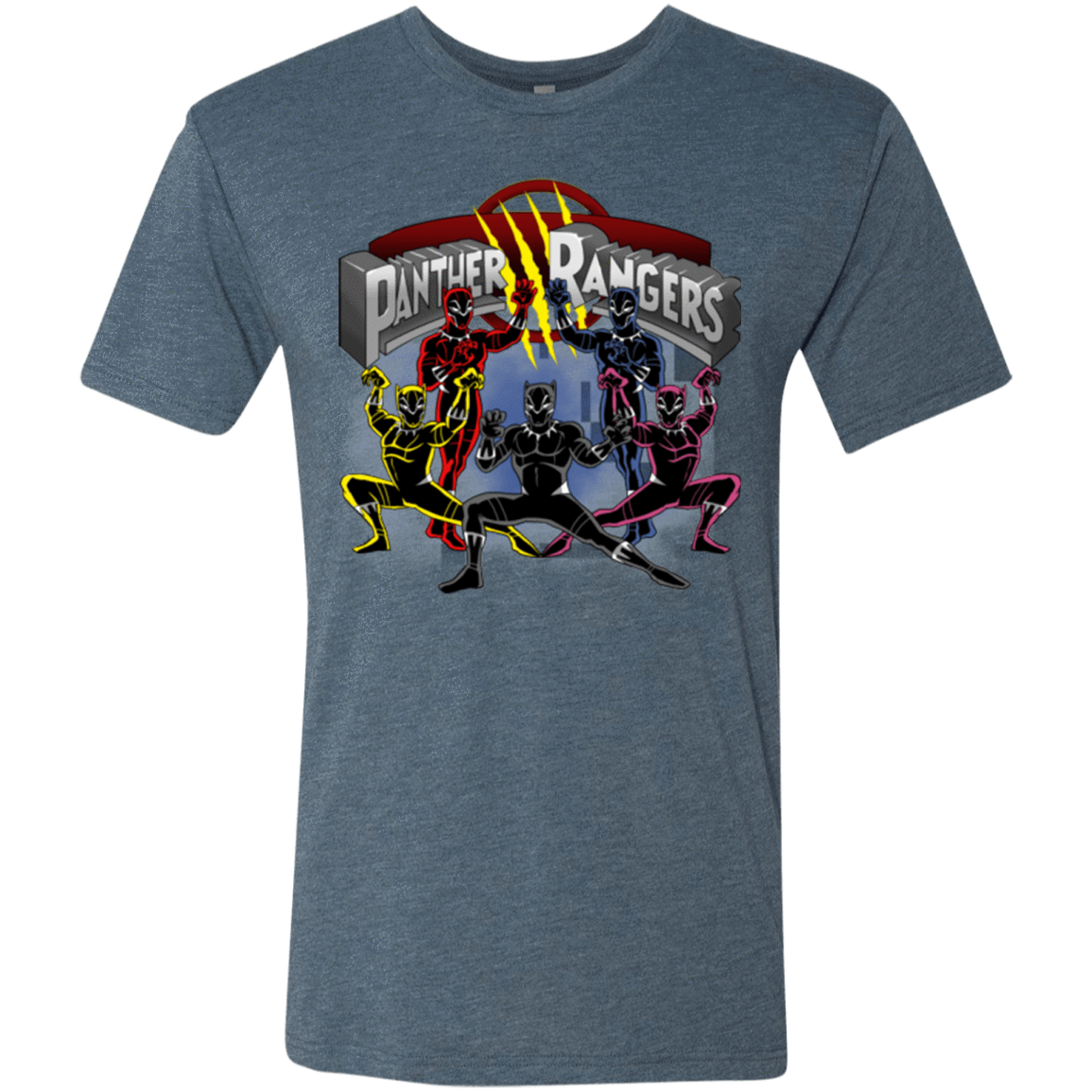 T-Shirts Indigo / Small Panther Rangers Men's Triblend T-Shirt
