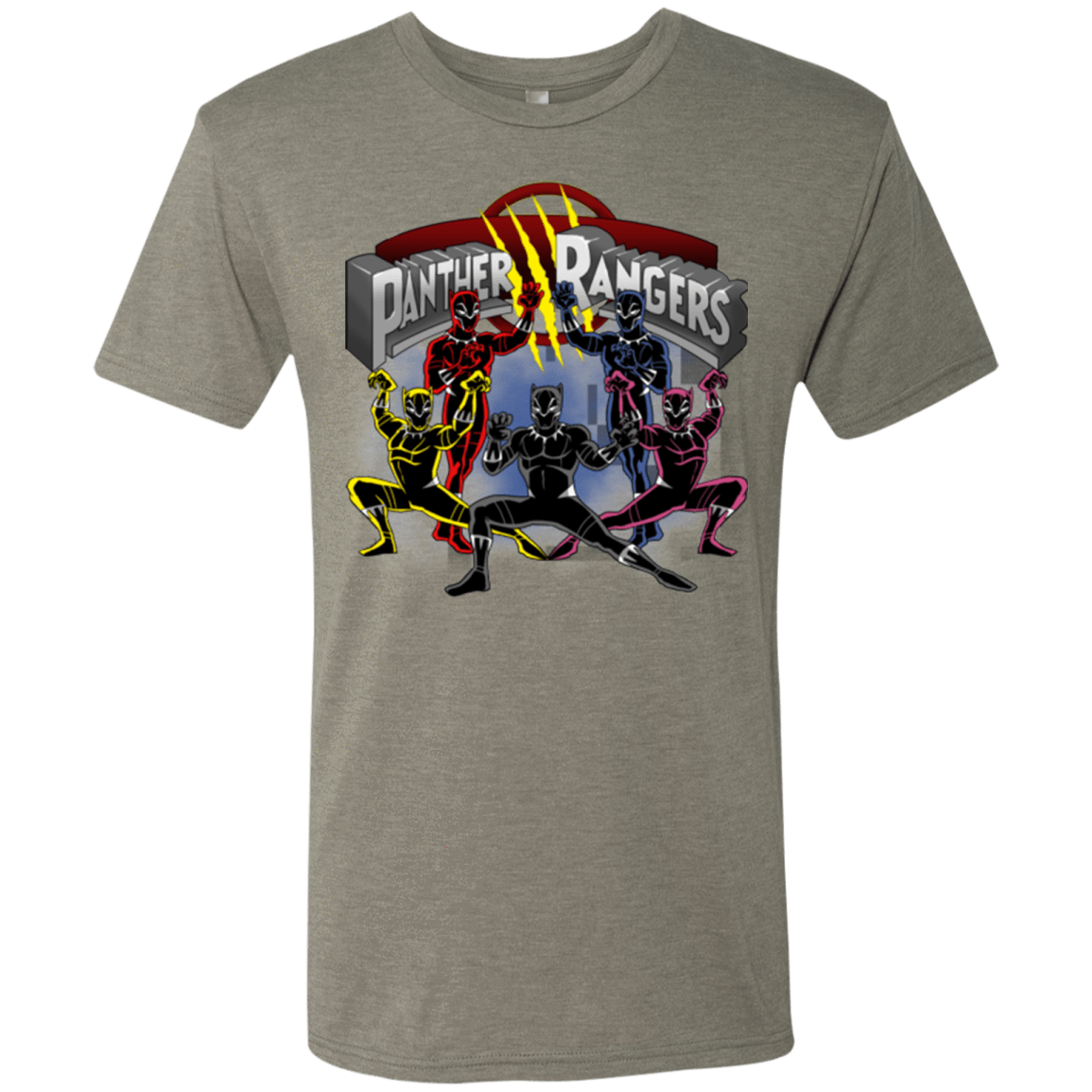 T-Shirts Venetian Grey / Small Panther Rangers Men's Triblend T-Shirt