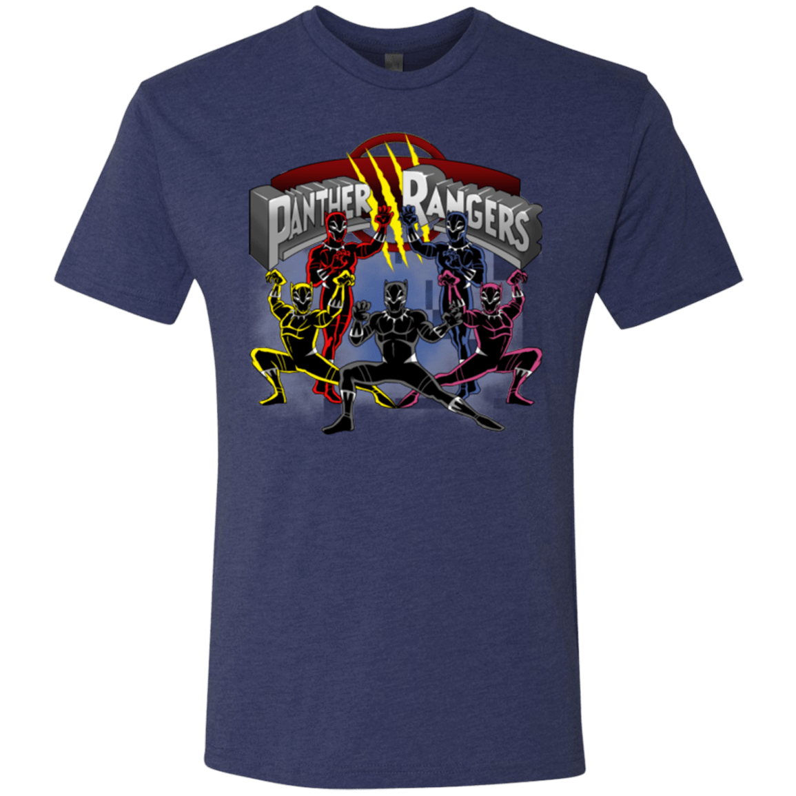 T-Shirts Vintage Navy / Small Panther Rangers Men's Triblend T-Shirt