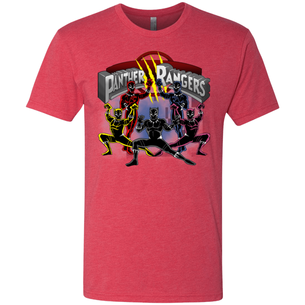 T-Shirts Vintage Red / Small Panther Rangers Men's Triblend T-Shirt