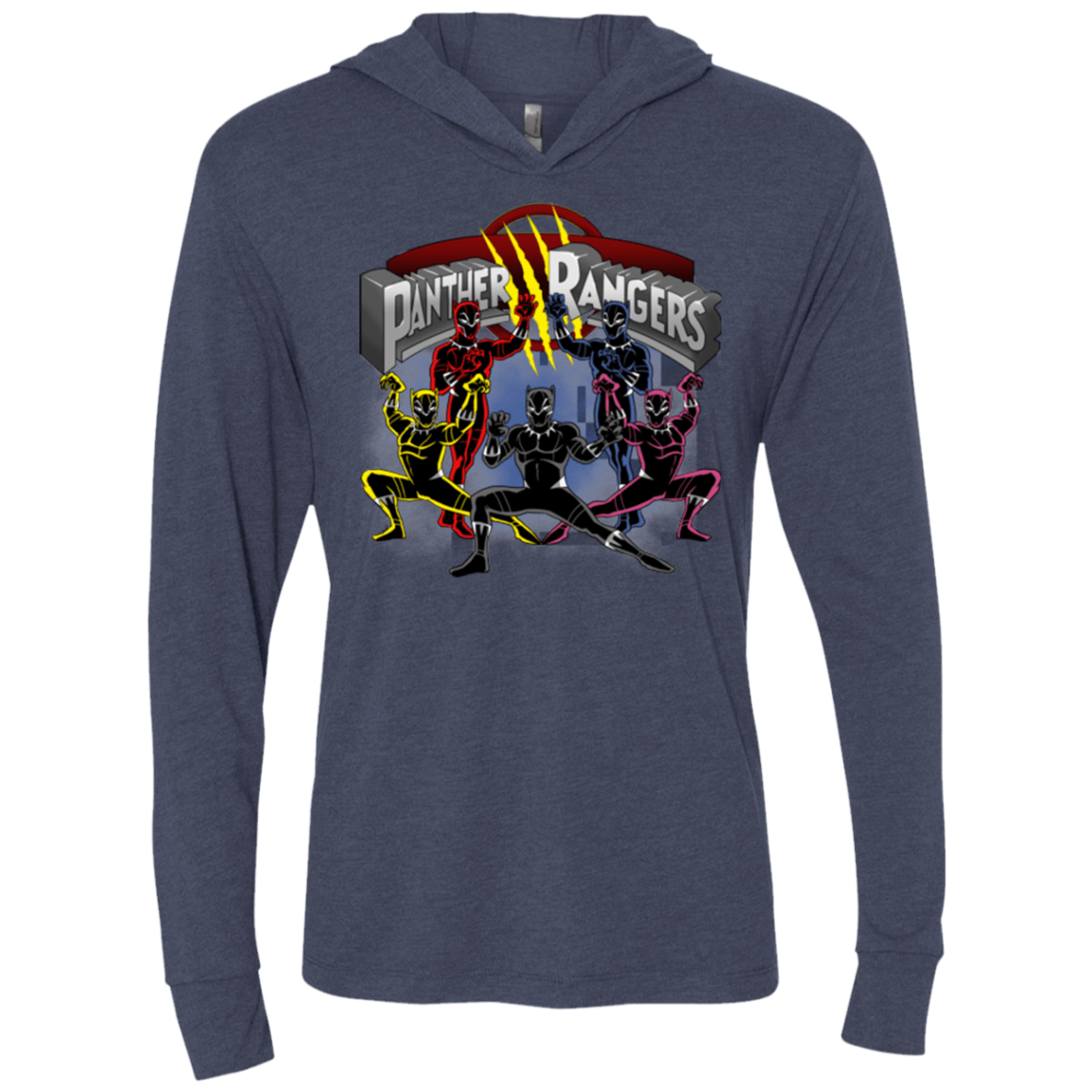 Panther Rangers Triblend Long Sleeve Hoodie Tee
