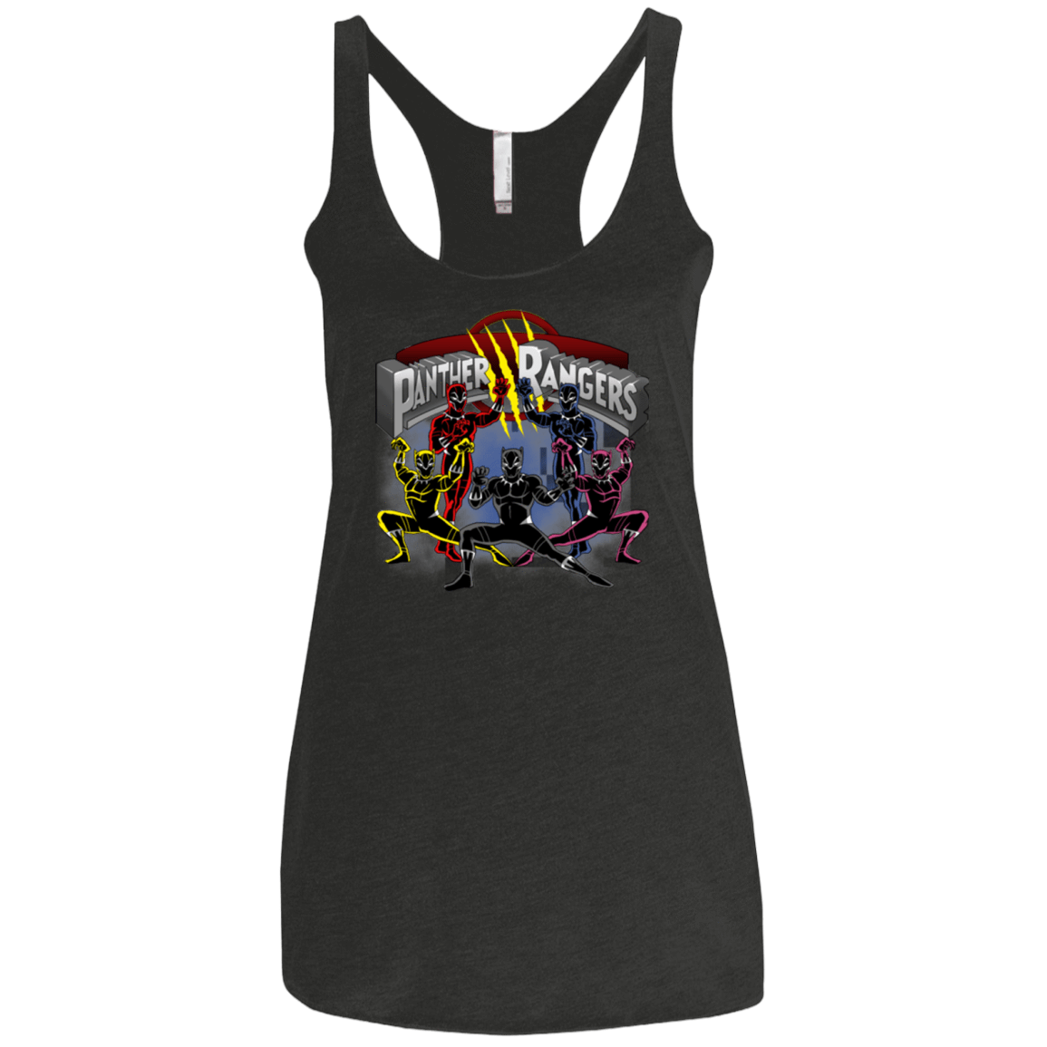 T-Shirts Vintage Black / X-Small Panther Rangers Women's Triblend Racerback Tank