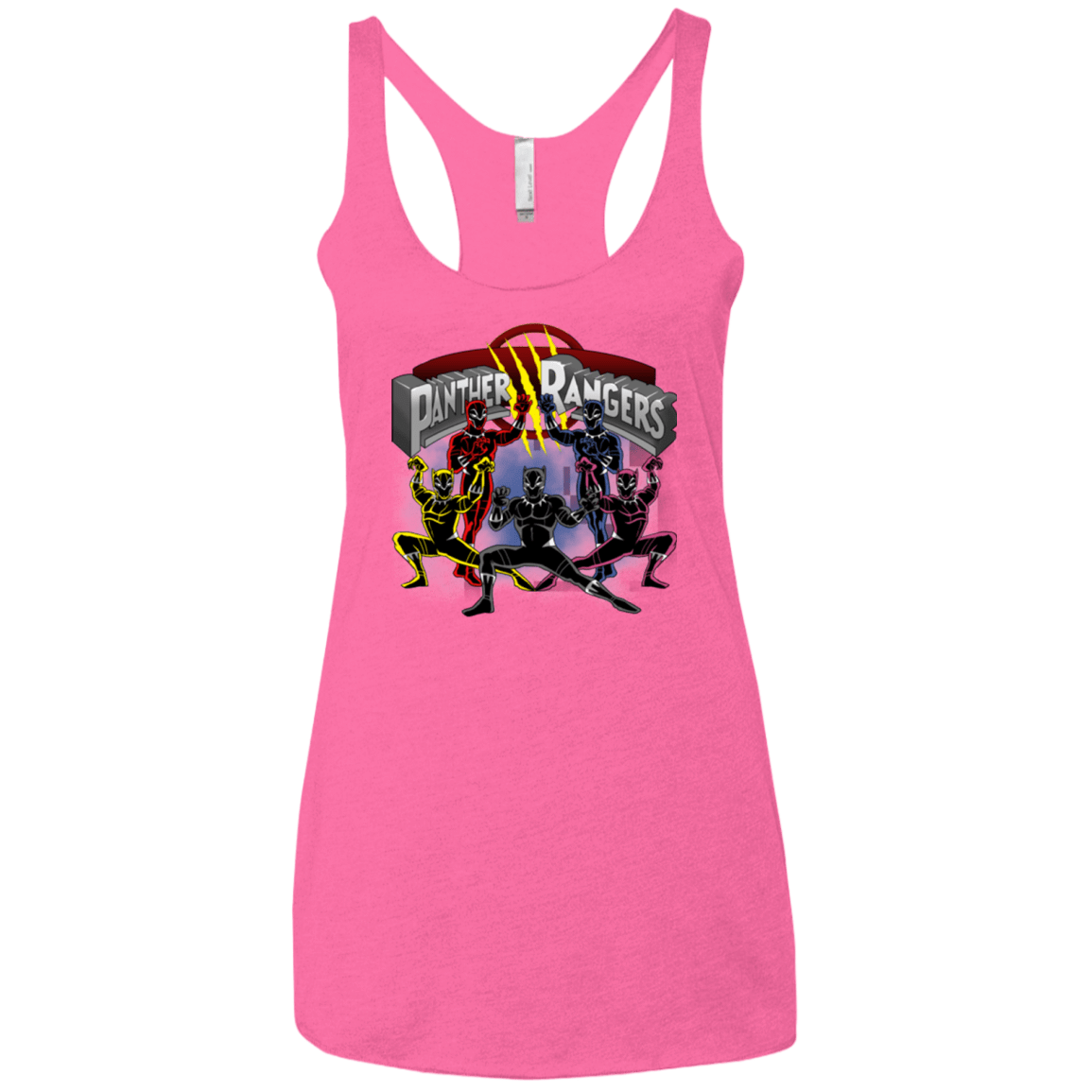 T-Shirts Vintage Pink / X-Small Panther Rangers Women's Triblend Racerback Tank