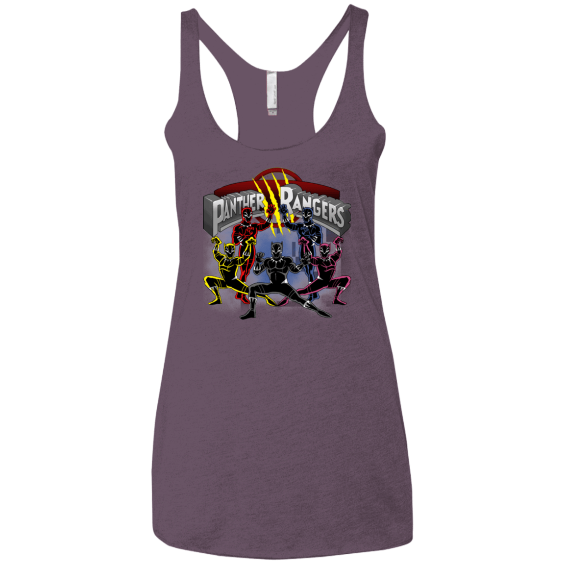 T-Shirts Vintage Purple / X-Small Panther Rangers Women's Triblend Racerback Tank