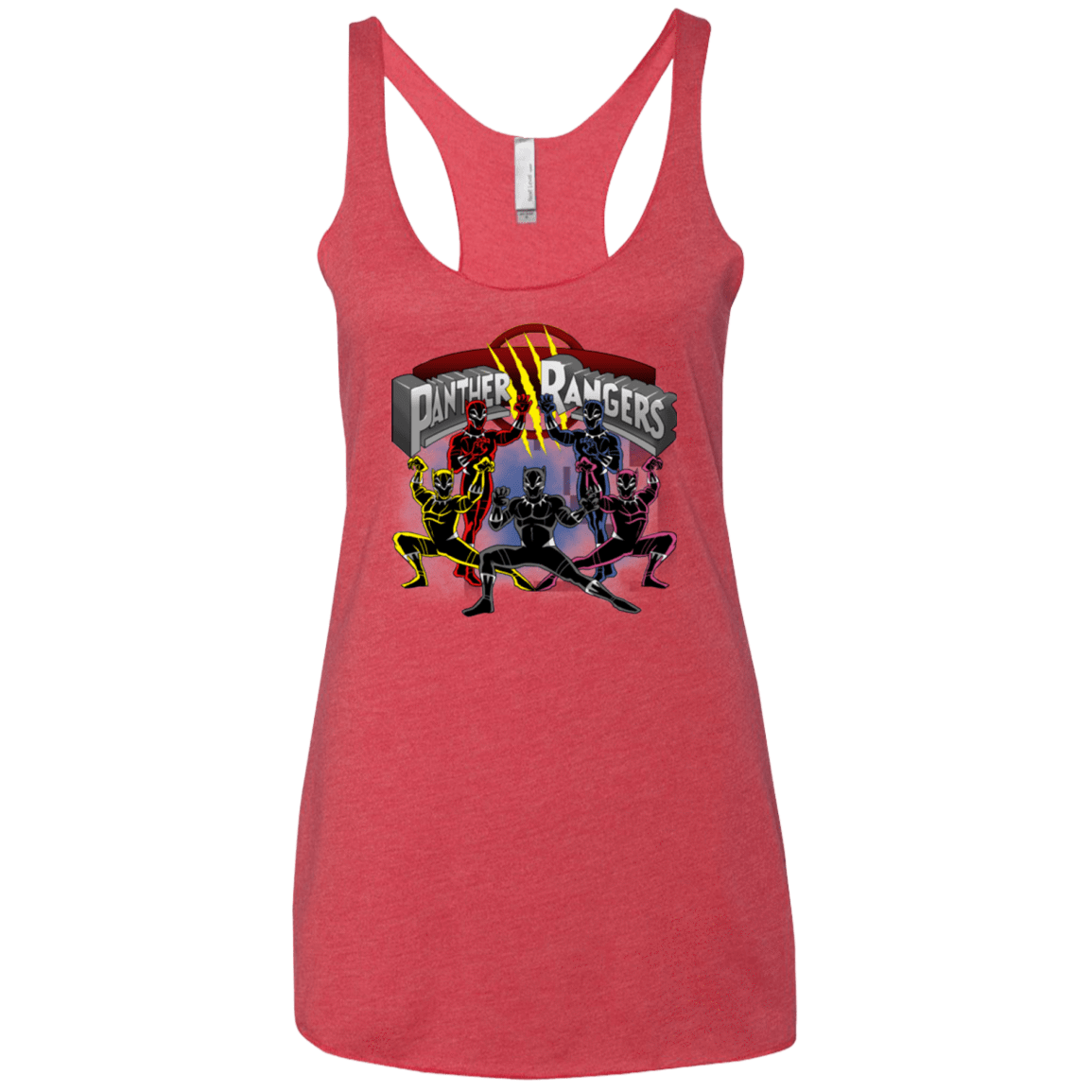 T-Shirts Vintage Red / X-Small Panther Rangers Women's Triblend Racerback Tank