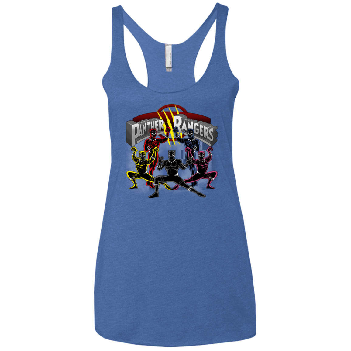 T-Shirts Vintage Royal / X-Small Panther Rangers Women's Triblend Racerback Tank