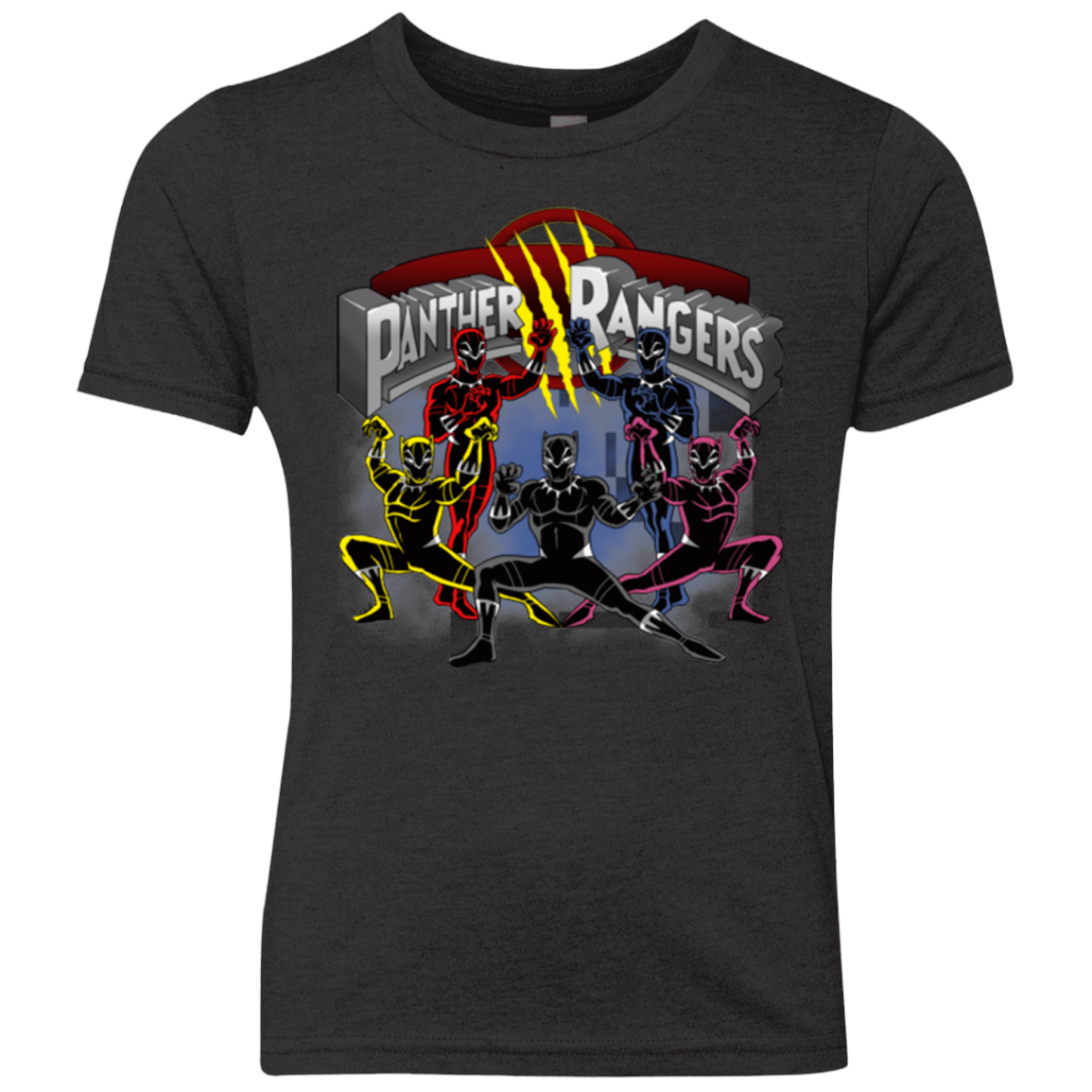 T-Shirts Vintage Black / YXS Panther Rangers Youth Triblend T-Shirt