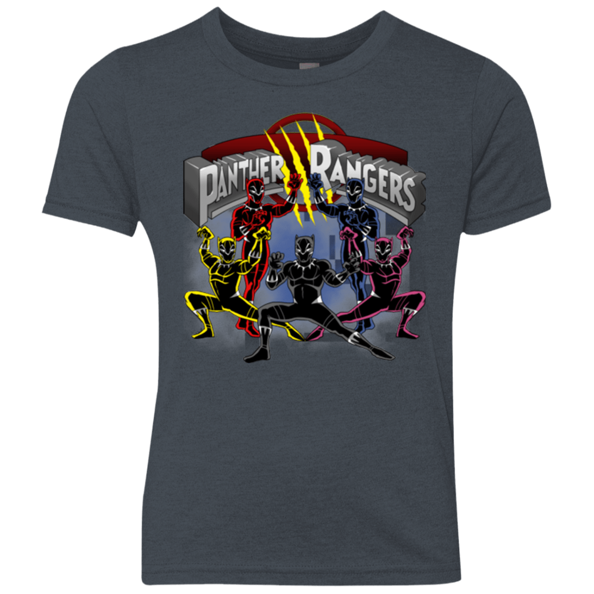 T-Shirts Vintage Navy / YXS Panther Rangers Youth Triblend T-Shirt