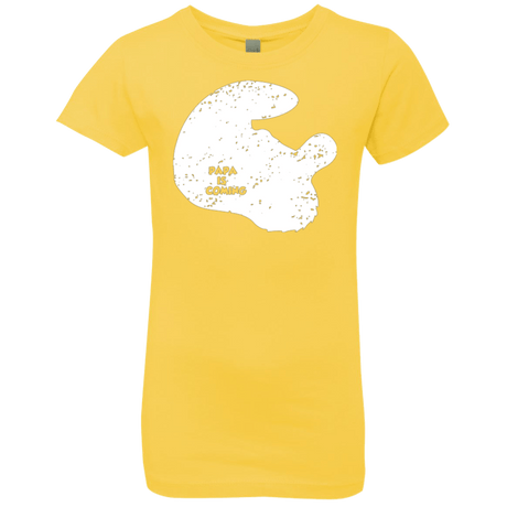 T-Shirts Vibrant Yellow / YXS Papa Is Coming Girls Premium T-Shirt