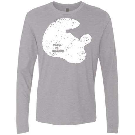 T-Shirts Heather Grey / Small Papa Is Coming Men's Premium Long Sleeve