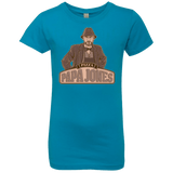 T-Shirts Turquoise / YXS Papa Jones Girls Premium T-Shirt
