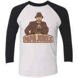T-Shirts Heather White/Vintage Black / X-Small Papa Jones Triblend 3/4 Sleeve