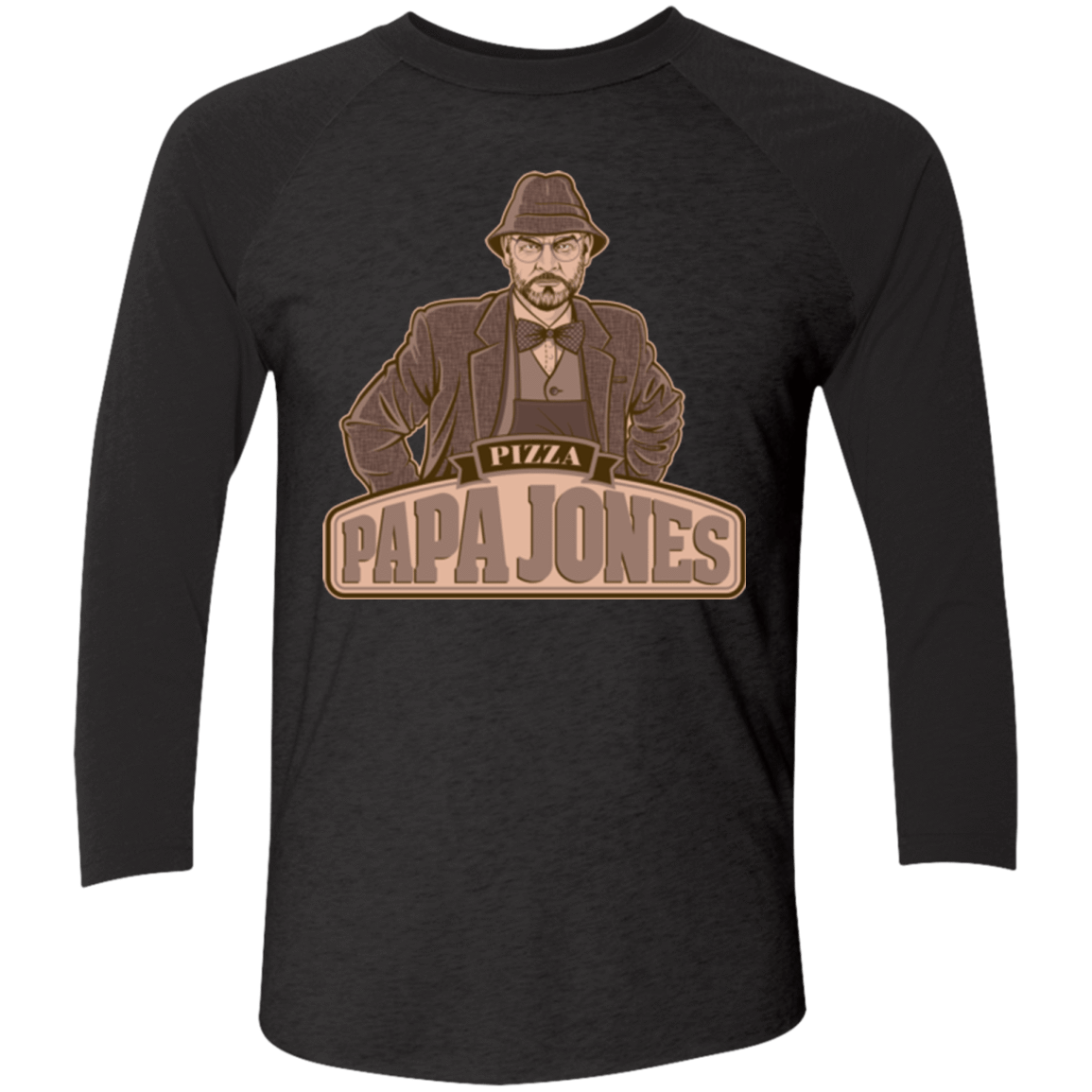 T-Shirts Vintage Black/Vintage Black / X-Small Papa Jones Triblend 3/4 Sleeve
