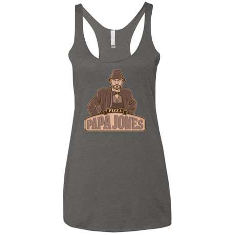T-Shirts Premium Heather / X-Small Papa Jones Women's Triblend Racerback Tank