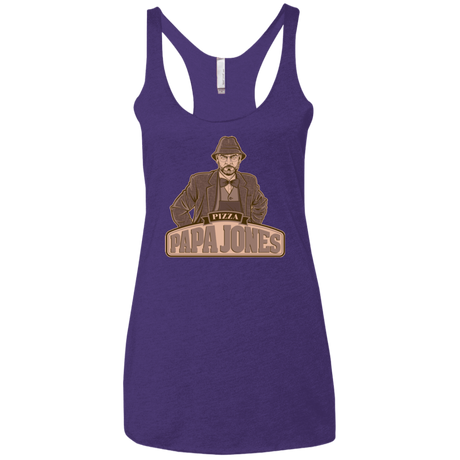 T-Shirts Purple / X-Small Papa Jones Women's Triblend Racerback Tank