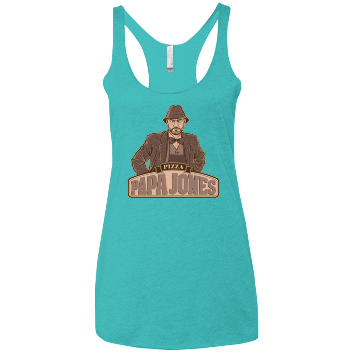 T-Shirts Tahiti Blue / X-Small Papa Jones Women's Triblend Racerback Tank