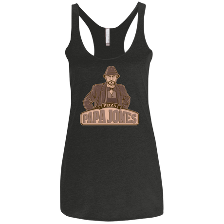 T-Shirts Vintage Black / X-Small Papa Jones Women's Triblend Racerback Tank