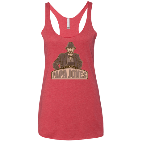 T-Shirts Vintage Red / X-Small Papa Jones Women's Triblend Racerback Tank