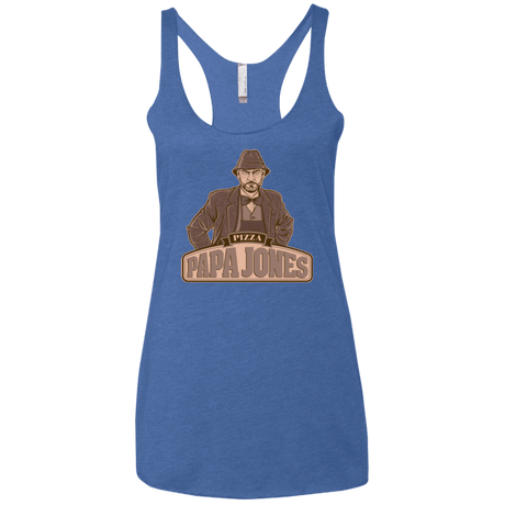 T-Shirts Vintage Royal / X-Small Papa Jones Women's Triblend Racerback Tank