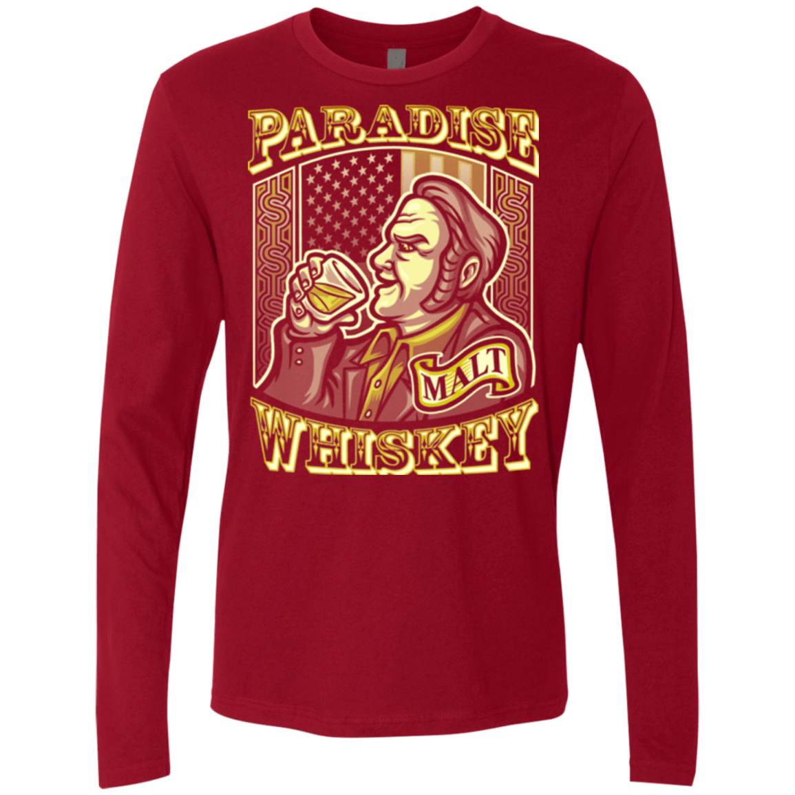 T-Shirts Cardinal / Small Paradise Whiskey Men's Premium Long Sleeve