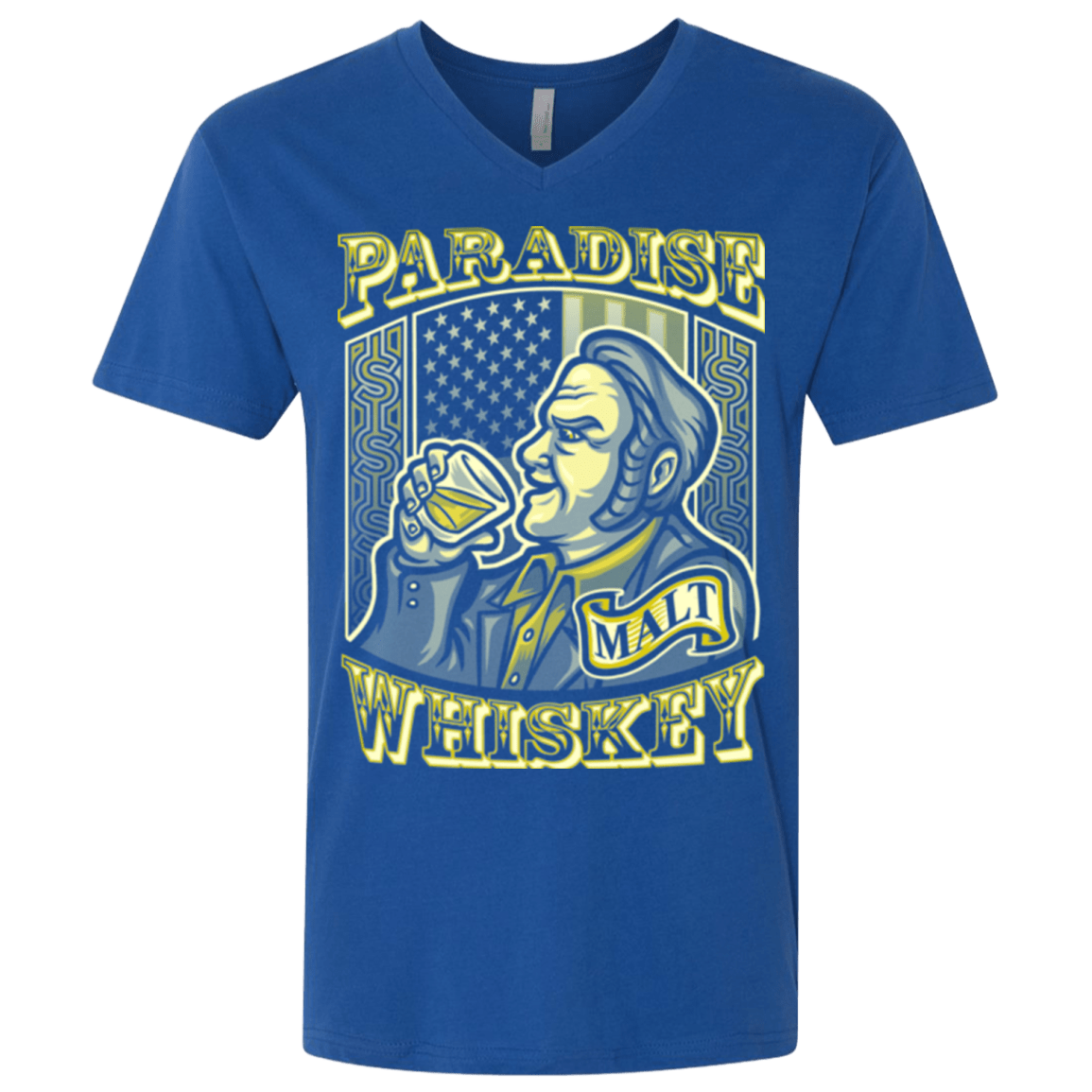 T-Shirts Royal / X-Small Paradise Whiskey Men's Premium V-Neck