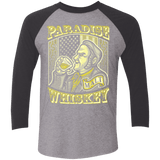 T-Shirts Premium Heather/ Vintage Black / X-Small Paradise Whiskey Men's Triblend 3/4 Sleeve