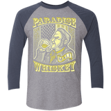 T-Shirts Premium Heather/ Vintage Navy / X-Small Paradise Whiskey Men's Triblend 3/4 Sleeve