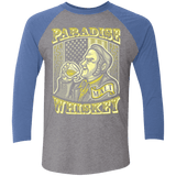 T-Shirts Premium Heather/ Vintage Royal / X-Small Paradise Whiskey Men's Triblend 3/4 Sleeve