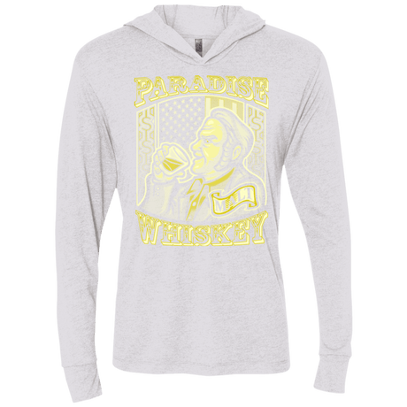T-Shirts Heather White / X-Small Paradise Whiskey Triblend Long Sleeve Hoodie Tee