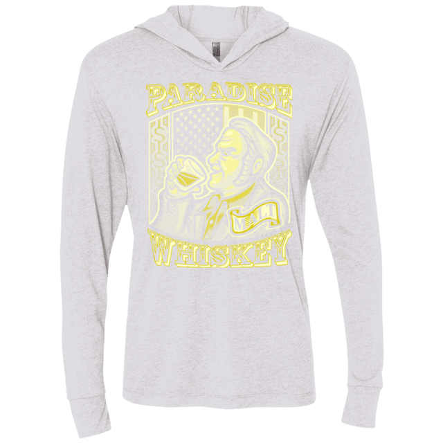 T-Shirts Heather White / X-Small Paradise Whiskey Triblend Long Sleeve Hoodie Tee