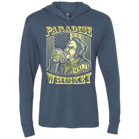 T-Shirts Indigo / X-Small Paradise Whiskey Triblend Long Sleeve Hoodie Tee
