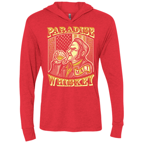 T-Shirts Vintage Red / X-Small Paradise Whiskey Triblend Long Sleeve Hoodie Tee