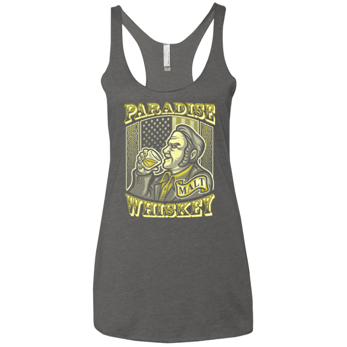 T-Shirts Premium Heather / X-Small Paradise Whiskey Women's Triblend Racerback Tank