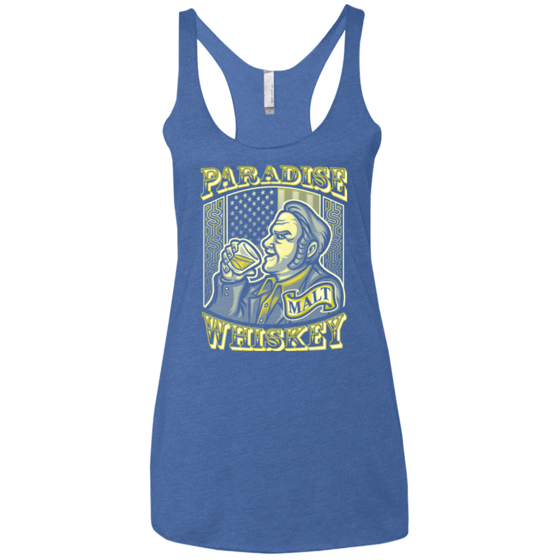T-Shirts Vintage Royal / X-Small Paradise Whiskey Women's Triblend Racerback Tank